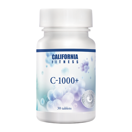 C 1000 + (30 tablete) Megadoza de vitamina C de la California Fitness
